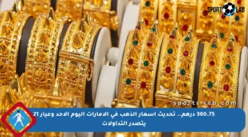 360.75 درهم.. تحديث أسعار الذهب في الإمارات اليوم الأحد وعيار 21 يتصدر التداولات